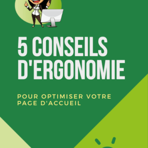 Couverture de l'ebook : 5 conseils d'ergonomie pour optimiser votre page d'accueil | Uxineo