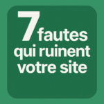 7 fautes qui ruinent votre site
