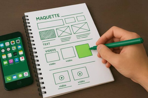 Maquette pour site web et appli