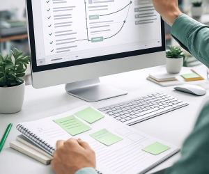 Analyse de formation en ligne avec documents et schémas organisés