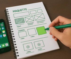 Maquette ux pour site web et appli