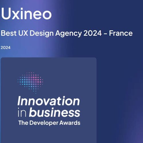 Uxineo Best UX Design Agency 2024 - France , Innovation in Business The Developer Awards
